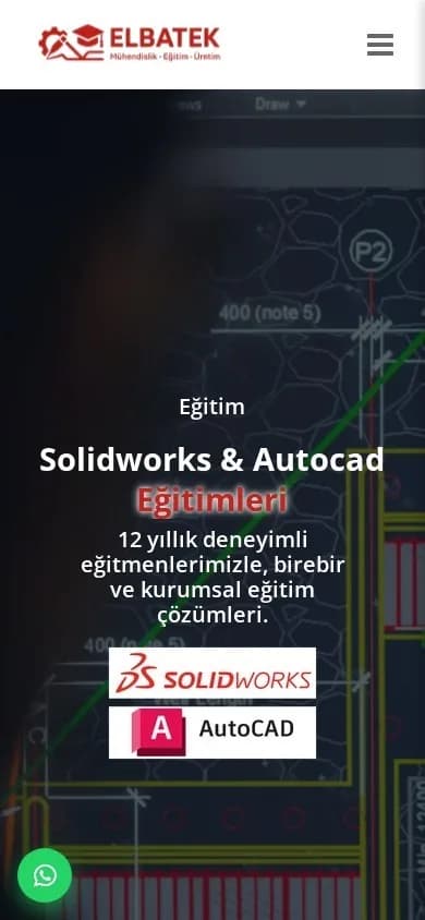 Elbatek – Ana sayfa – mobil görünüm