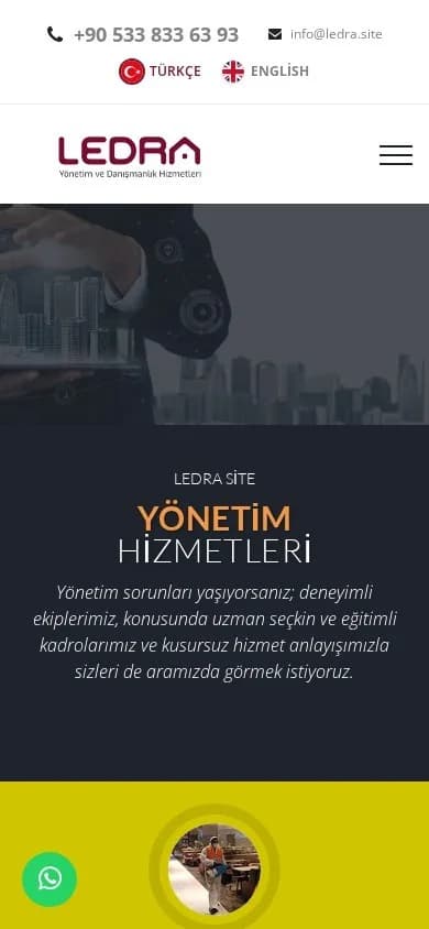 Ledra Yönetim Hizmetleri – Ana sayfa – mobil görünüm