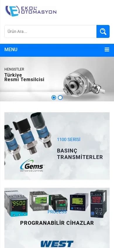 Ekol Otomasyon – Ana sayfa – mobil görünüm