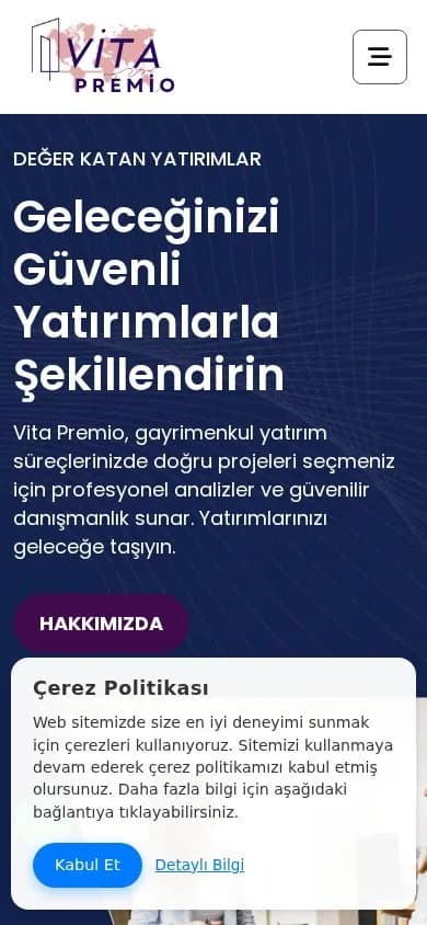 Vita Premio – Ana sayfa – mobil görünüm