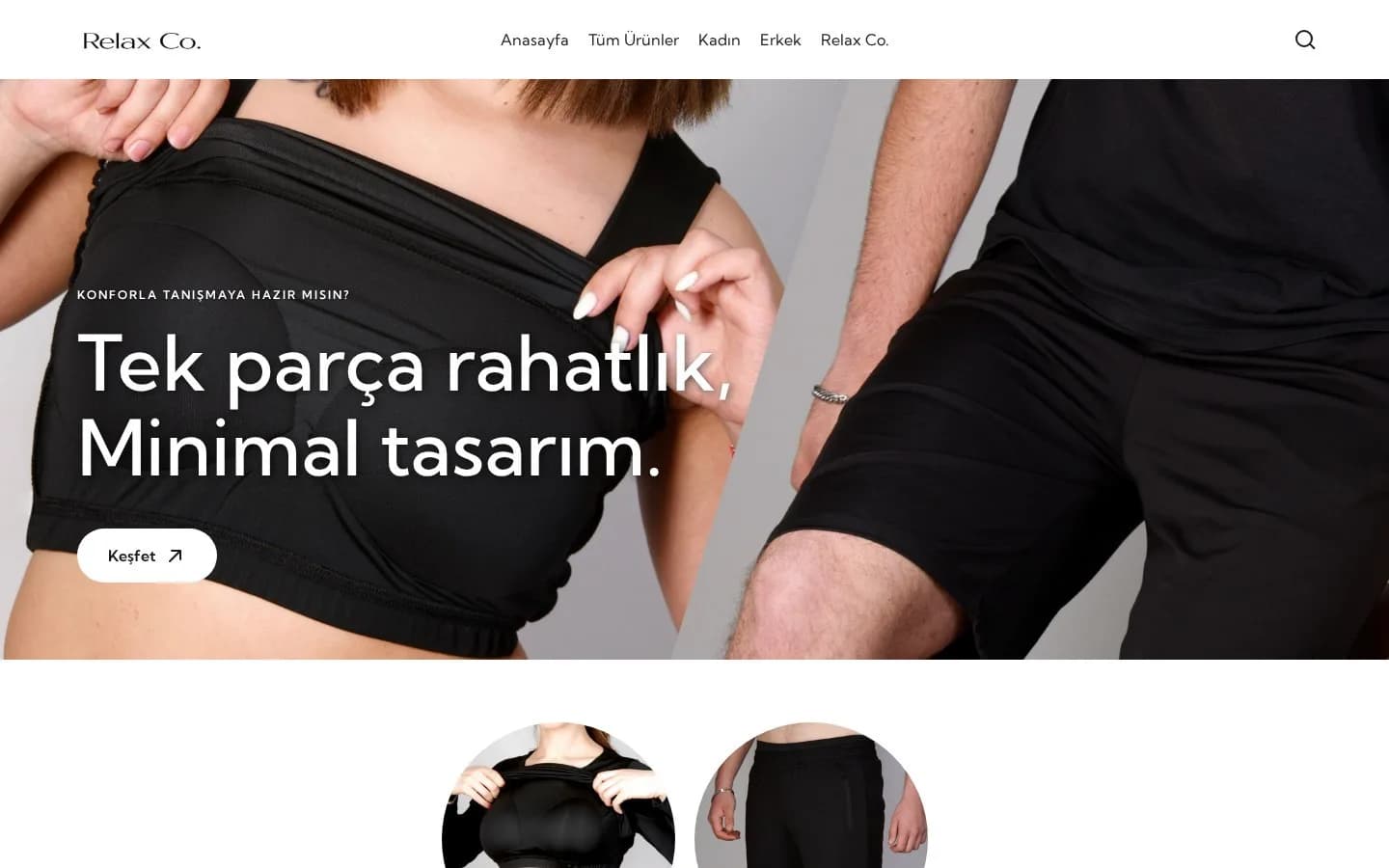 Relax Co. – Ana sayfa – masaüstü görünüm