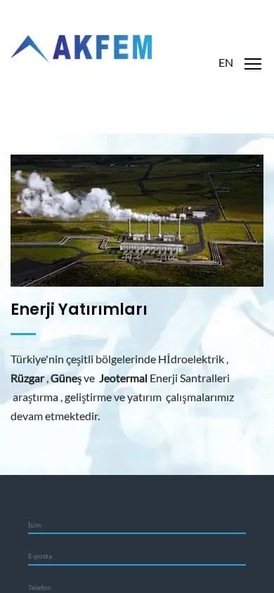 AKFEM Sanayi İnşaat ve Ticaret A.Ş │ – Ana sayfa – mobil görünüm