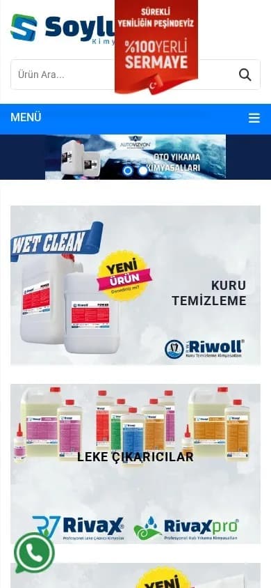 Soylu Kimya – Ana sayfa – mobil görünüm