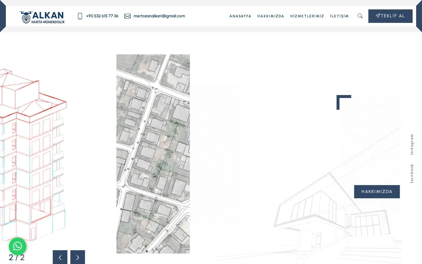 Alkan Harita – Ana sayfa – masaüstü görünüm